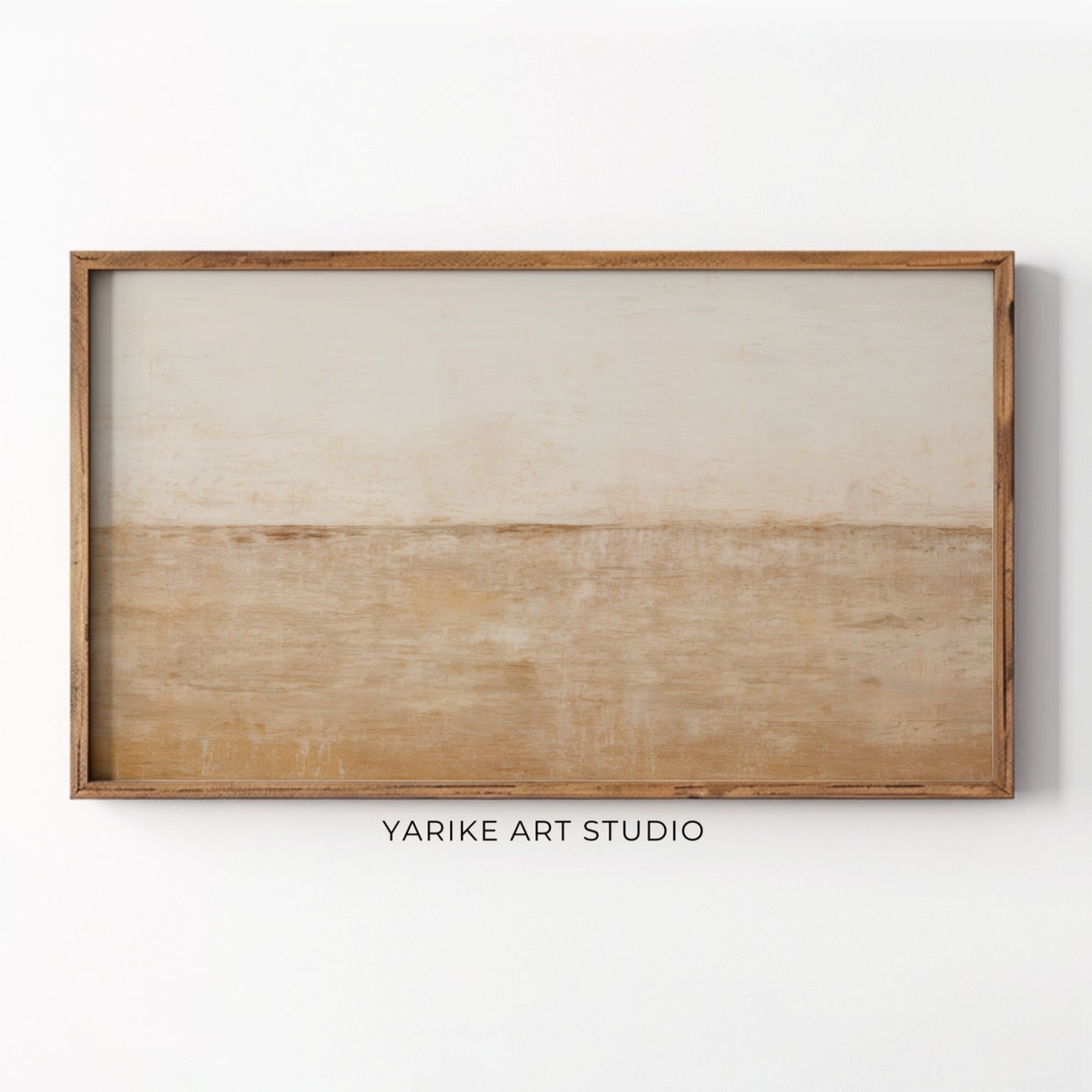 Neutral Beige Abstract Landscape Minimalist Earthy Tone Poster