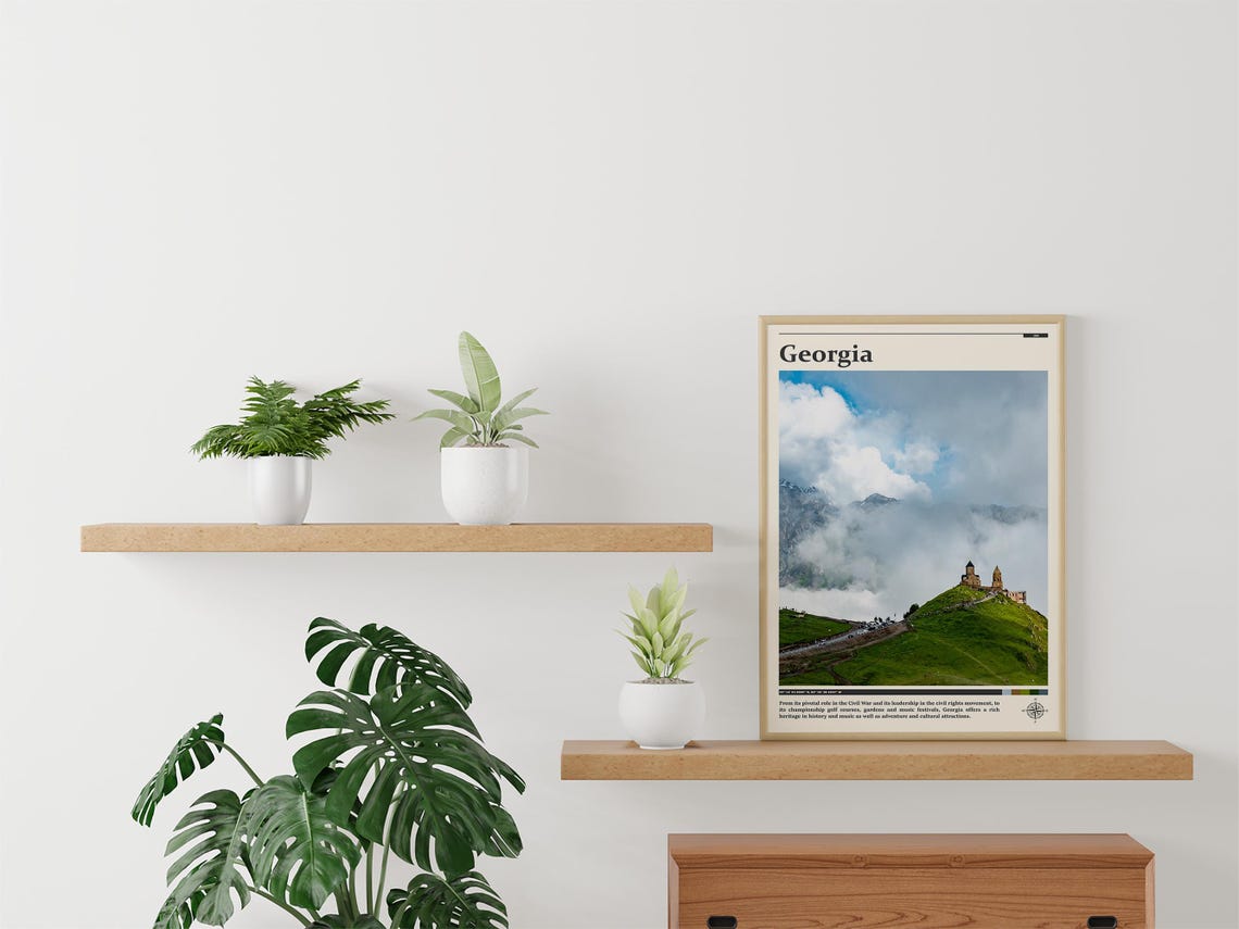 Georgia Print Georgia Wall Art Georgia Poster Georgia Photo Georgia Poster Print Georgia Travel Art United States Wall Decor - Image 2