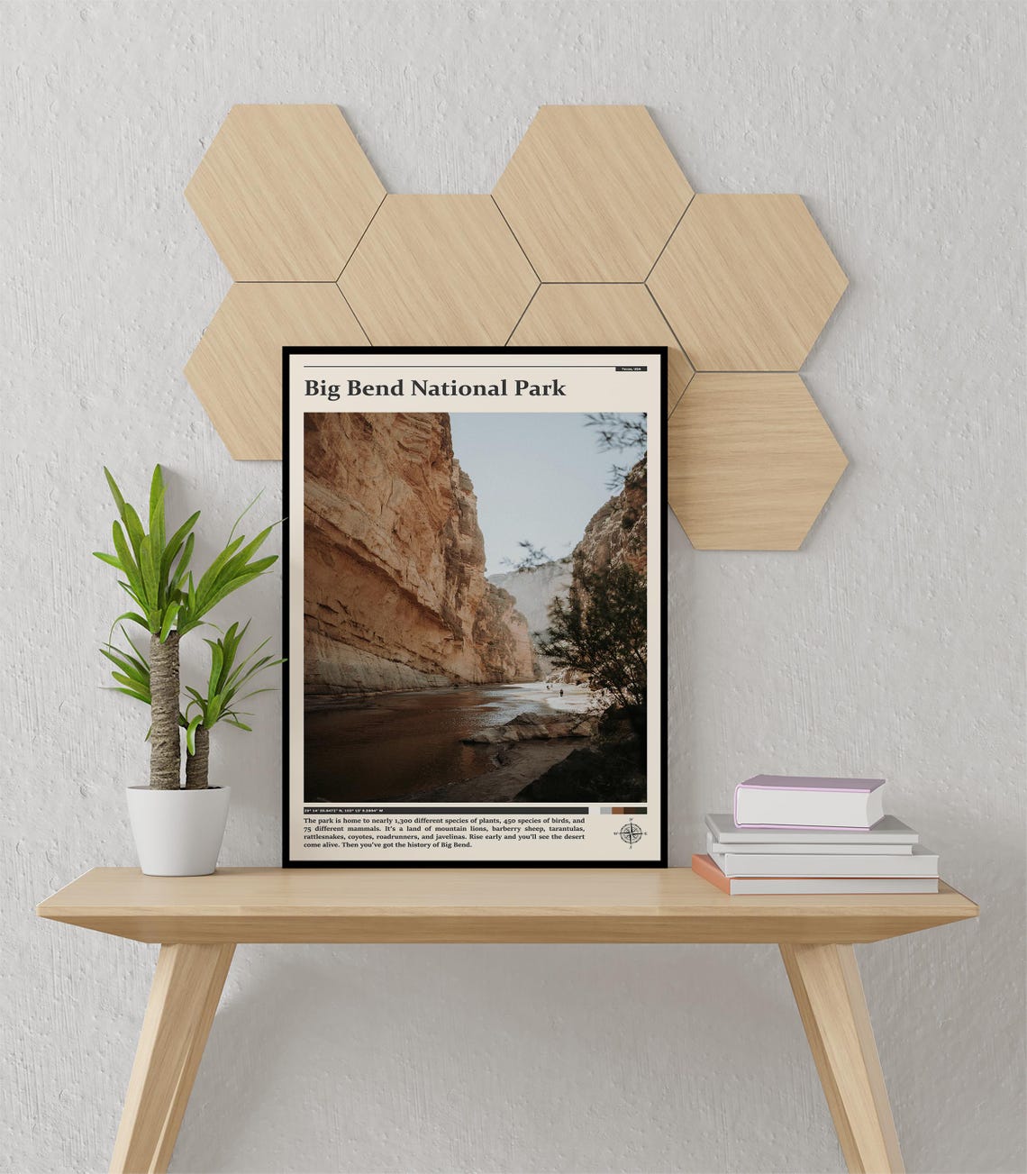 Big Bend National Park Texas Desert Canyon River Landscape Poster - Image 2
