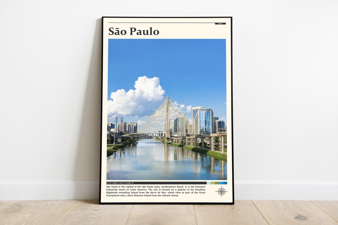 Travel Photography So Paulo Print So Paulo Wall Art So Paulo Poster So Paulo Photo So Paulo Poster Print Brazil So Paulo