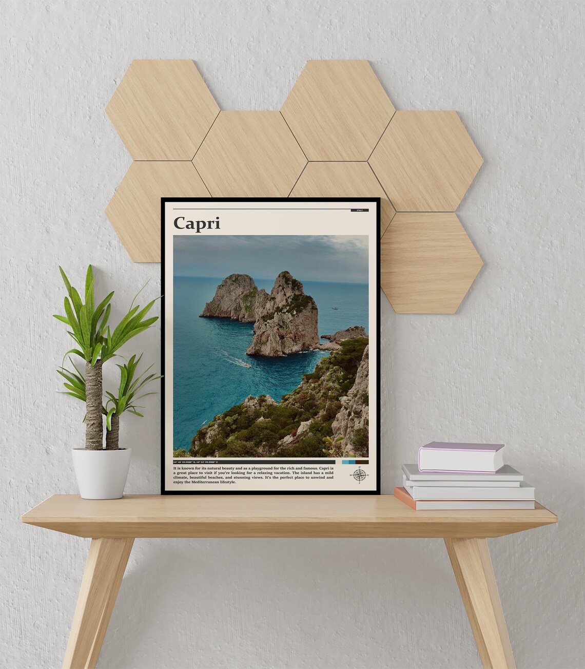 Capri Italy Faraglioni Sea Stacks Tyrrhenian Sea Photography Poster - Image 3
