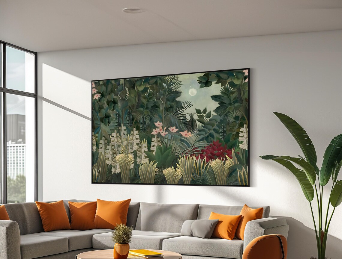 Henri Rousseaus Boscage Lush Jungle Dreamscape Art Print For A Vibrant And Exotic Home Wall Decor