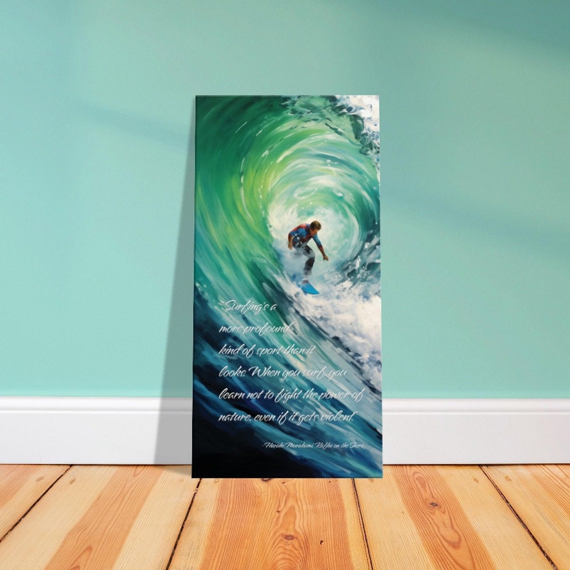 Surf Wall Art Print Surfboard Wall Art Long Narrow Wall Art Beach Art Ocean Art Coastal Art On