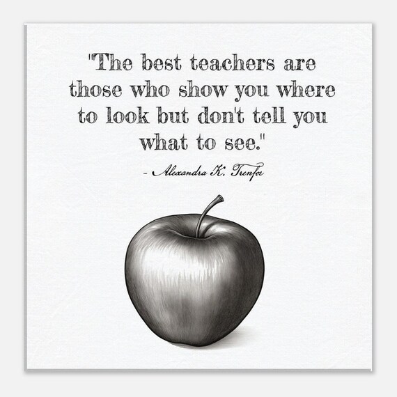 Teacher Quote Wall Art Classroom Art Teacher Gift Alexandra K Trenfor Quote Wall Art