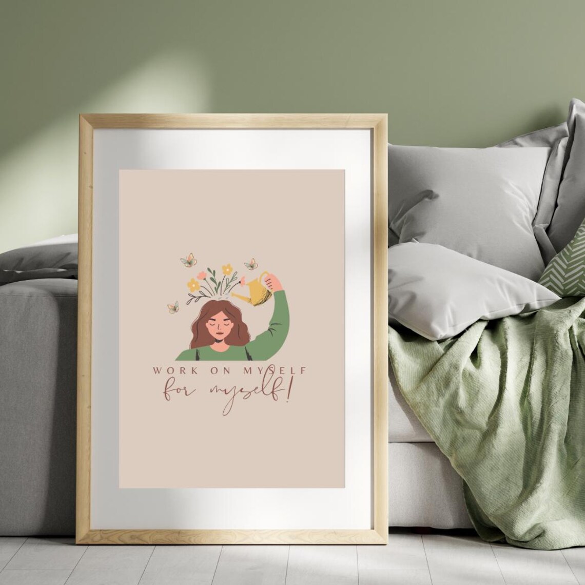 Work On Myself For Myself Motivational Art Print - Image 3