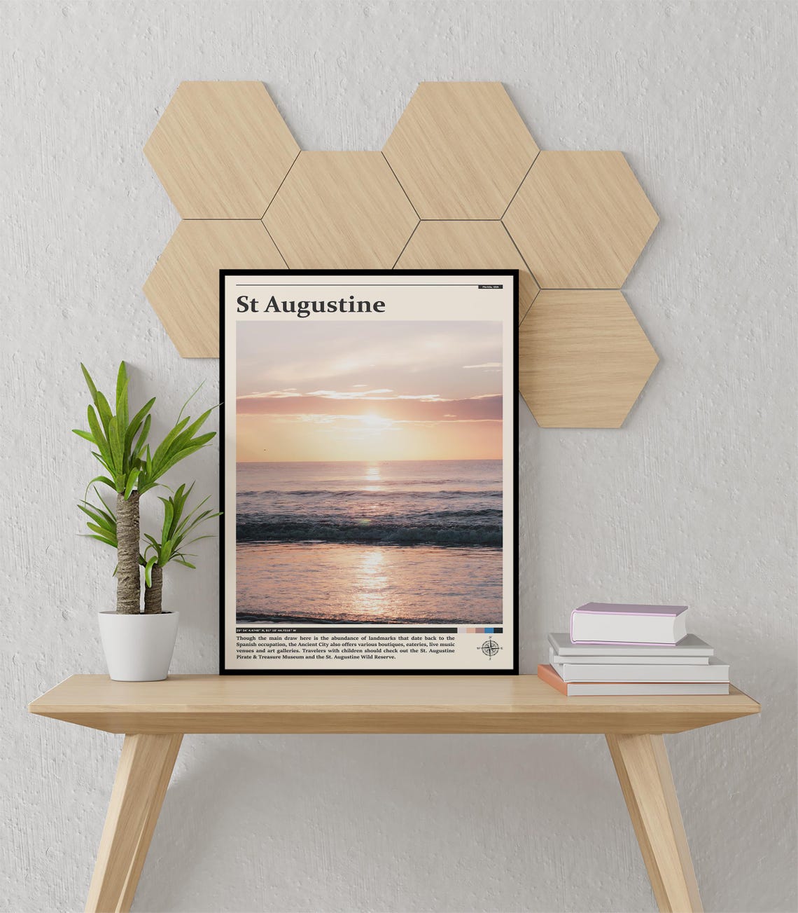 Saint Augustine Florida Beach Sunrise Ocean Waves Photography Poster - Image 3