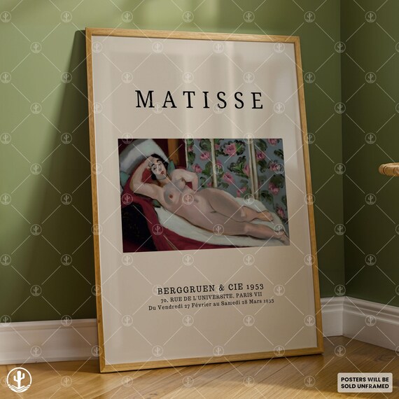 Matisse Berggruen 1953 Paris Exhibition Poster Reclining Nude