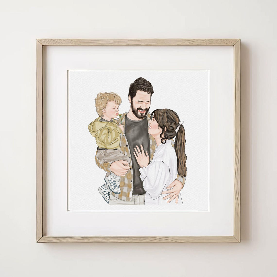 Custom Family Portrait Painting Minimal Family Painting Custom Family Drawing Family Portrait Gift Family Print Personalized Portrait