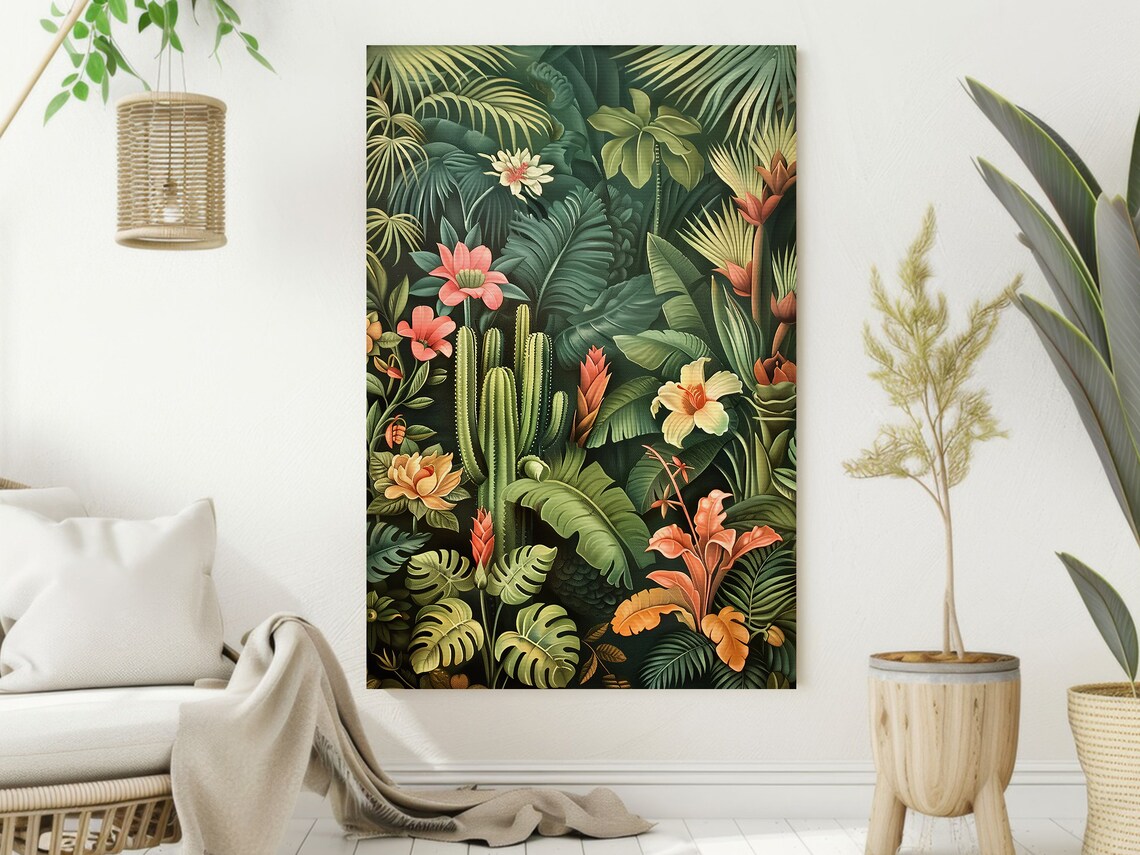 Cottage Tropical Leaf Botanical Poster Print - Image 2
