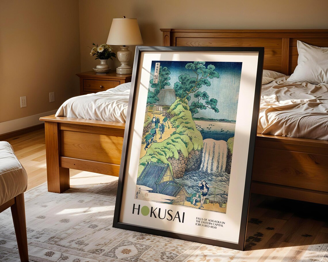 Katsushika Hokusai, Falls Of Aoigaoka Art Print - Image 4