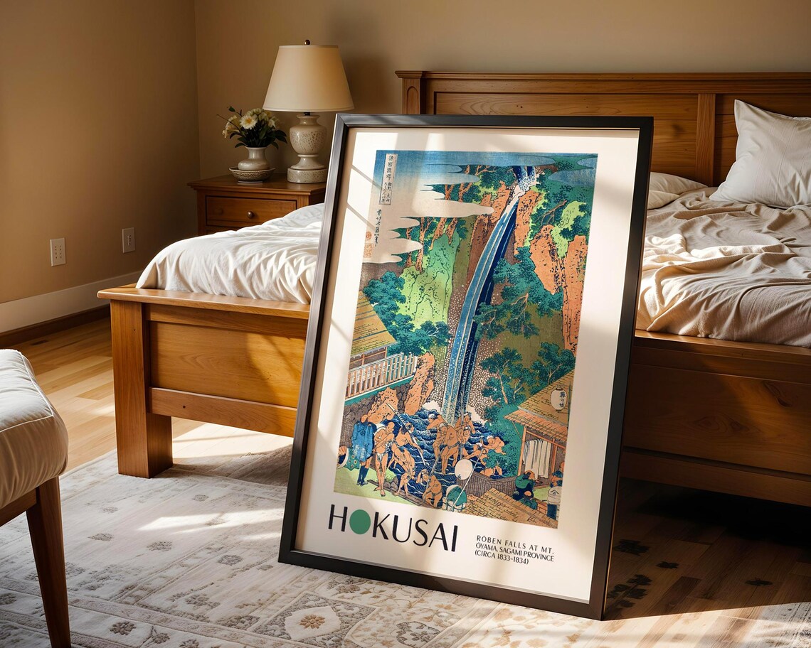 Katsushika Hokusai, Rben Falls At Mt Yama Art Print - Image 4