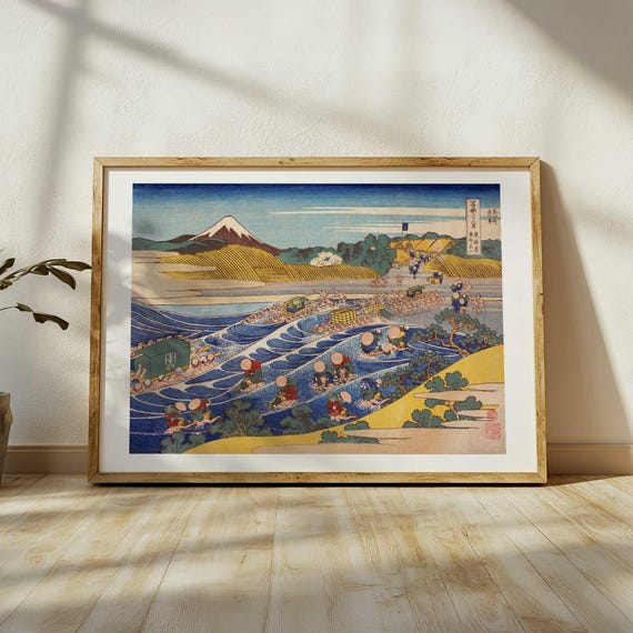 Katsushika Hokusai Fuji From Kanaya, Japanese Ukiyo-E Art Print