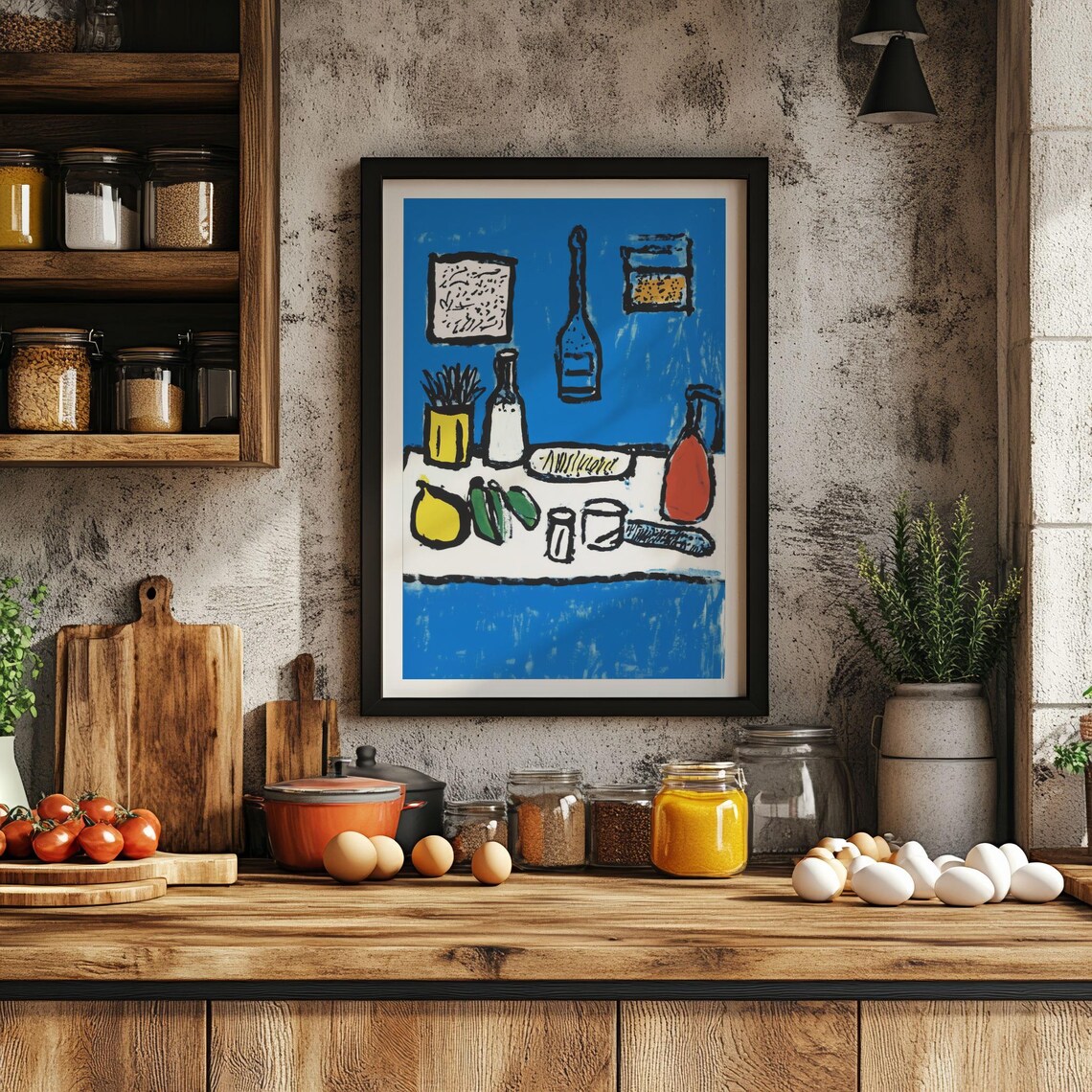 Retro Diner Italian Kitchen Wall Art Poster - Image 2
