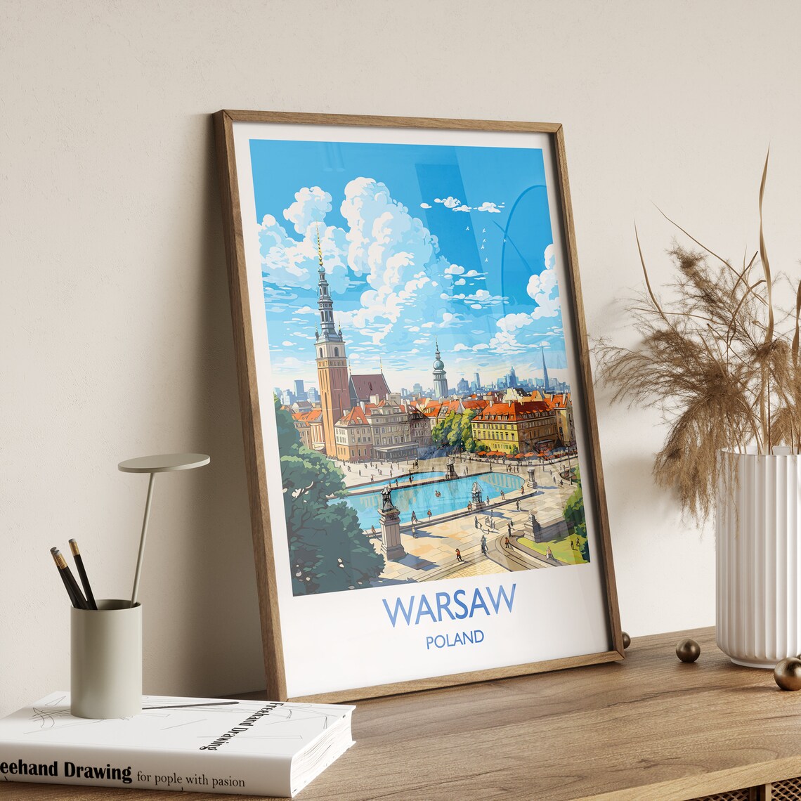 Warsaw Travel Poster, Poland Travel Art Print - Image 2