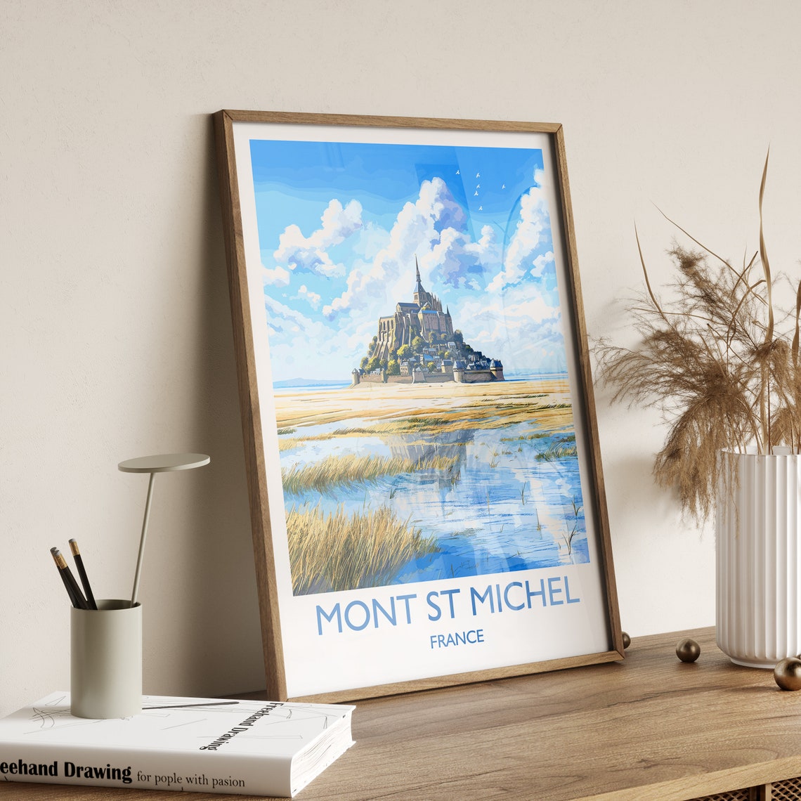 Mont St Michel France Abbey Tidal Island Landmark Art Poster - Image 3