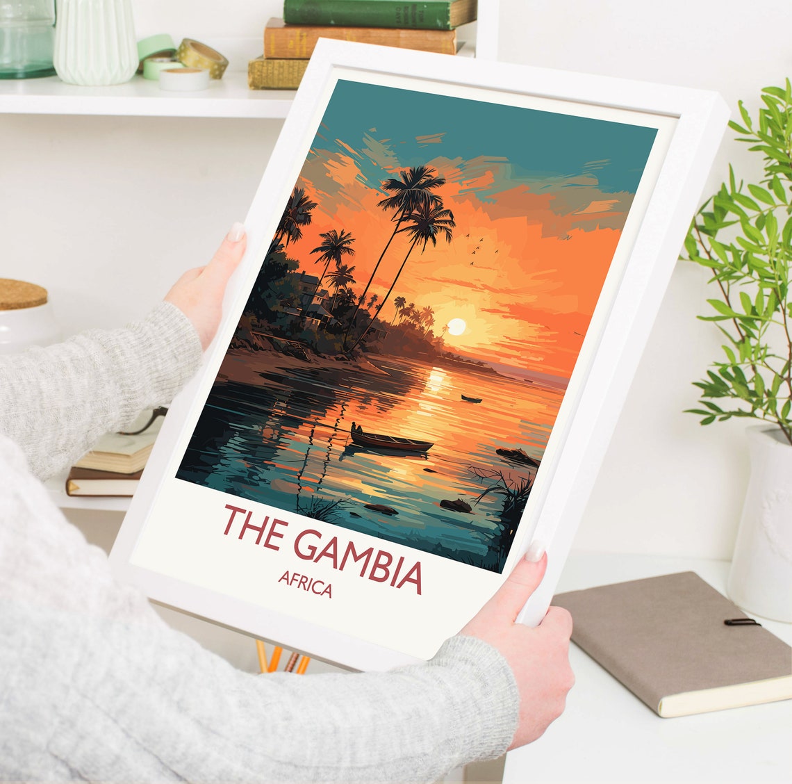 The Gambia Travel Poster Wall Art Travel Poster Of The Gambia The Gambia Gift The Gambia Sunset Africa Africa Art Lovers Gift - Image 5