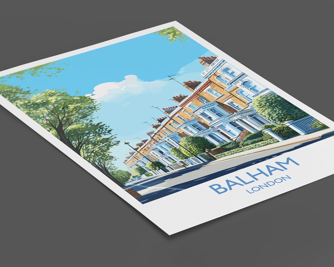 Balham Travel Poster, London Travel Print - Image 2