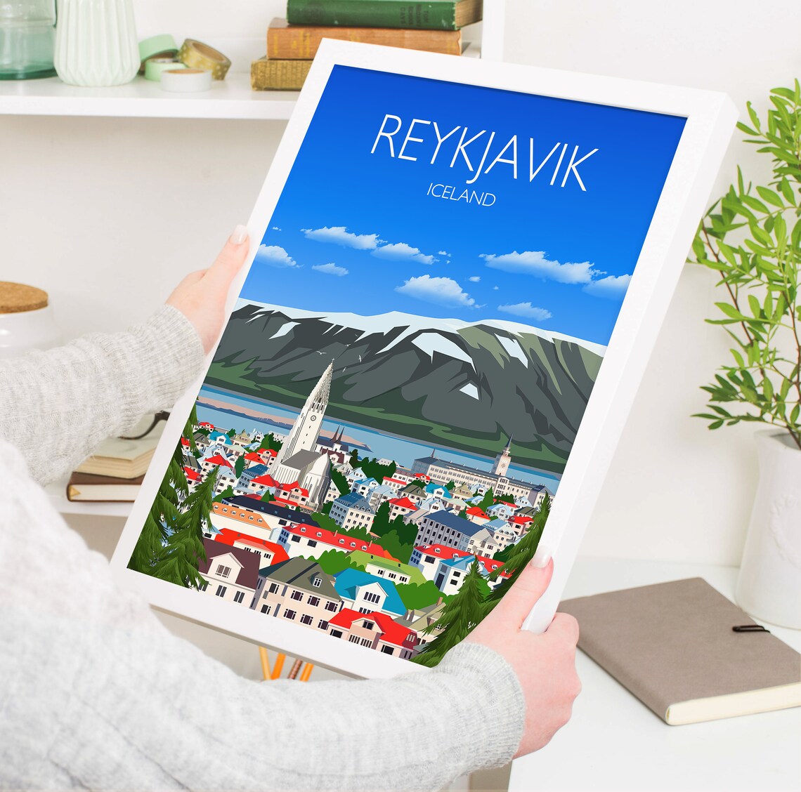 Reykjavik Travel Poster, Iceland Wall Art - Image 5