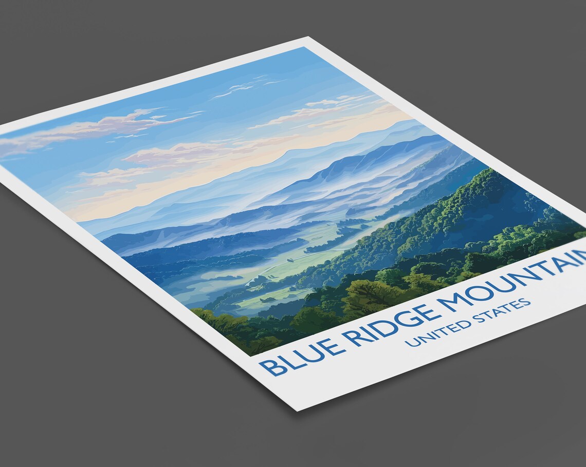 Blue Ridge Mountains Travel Poster, Appalachian USA - Image 2