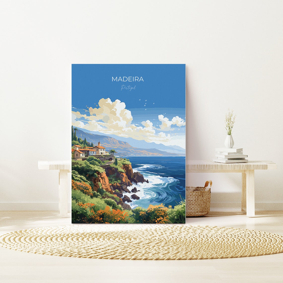 Madeira Travel Poster Wall Art Travel Print Of Madeira Madeira Art Print Portugal Wall Print Madeira Art Lovers Gift - Image 2