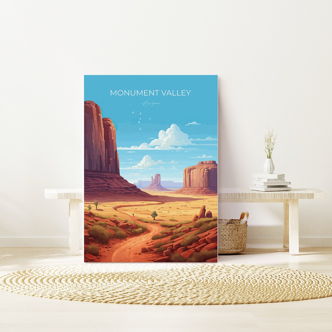 Monument Valley Arizona Red Rock Buttes Desert Trail Travel Poster - Image 4
