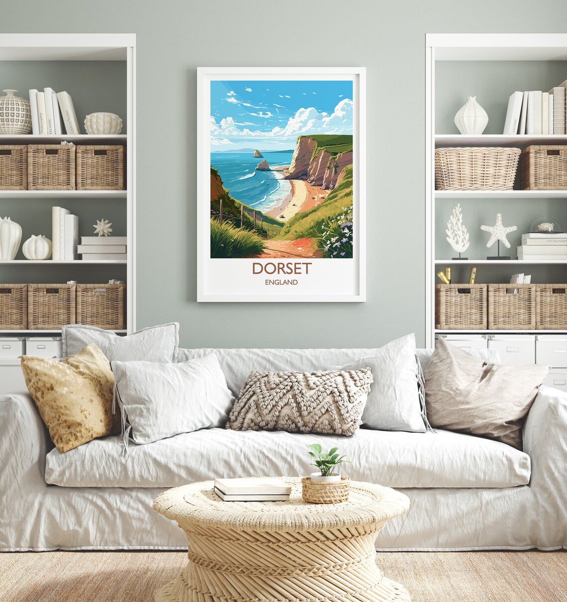 Dorset Travel Poster, England Coast Art Print - Image 3