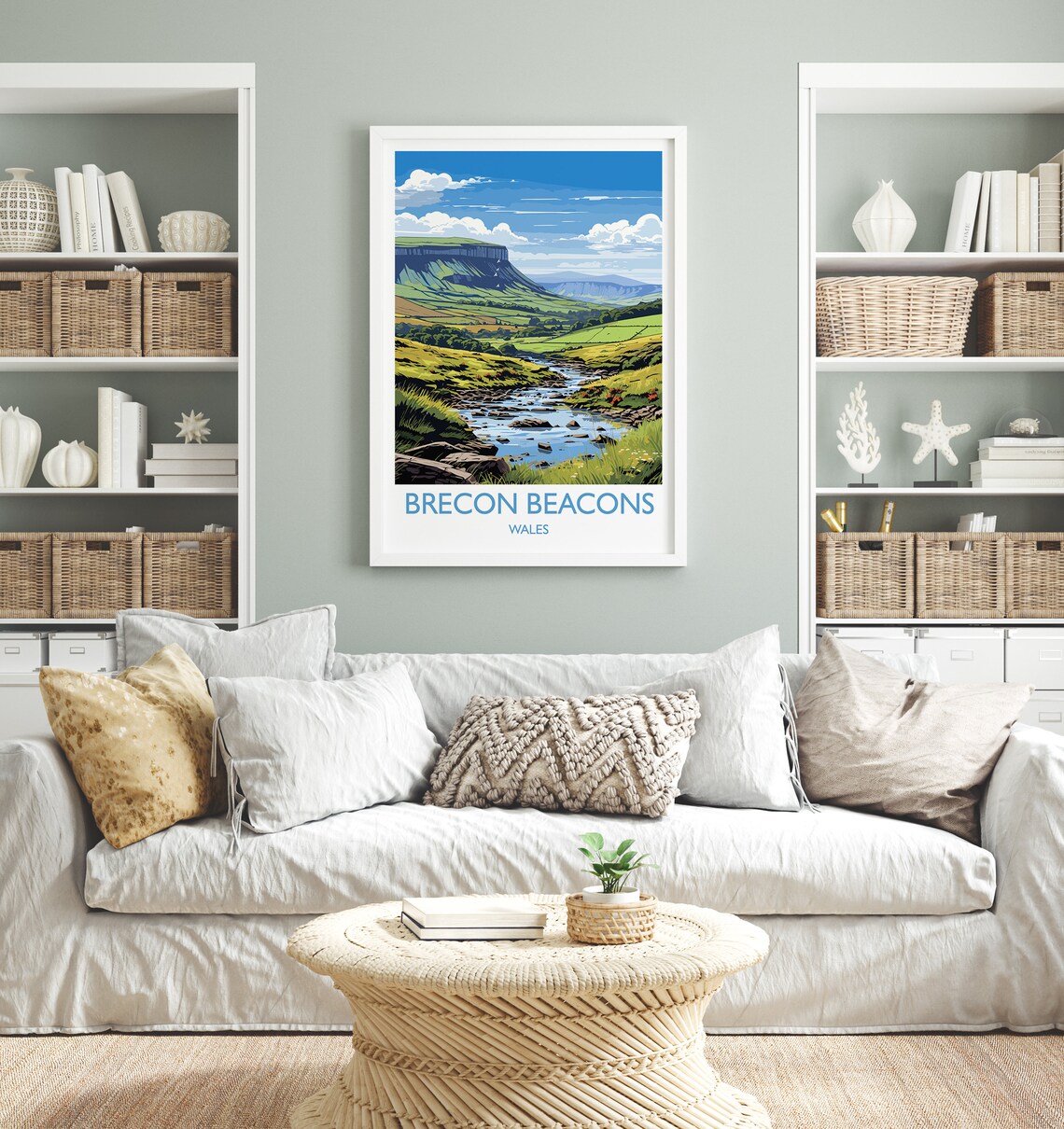Brecon Beacons Travel Poster, Wales Art Print - Image 4