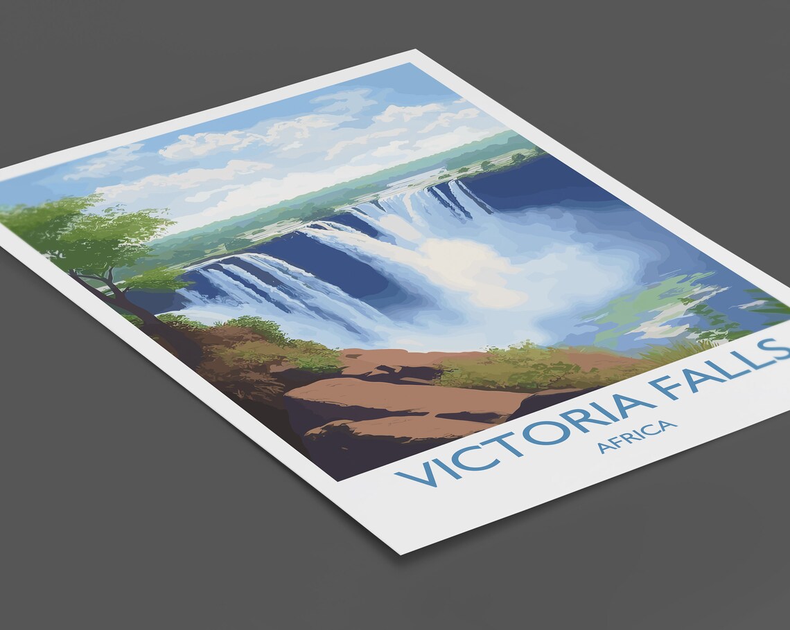 Victoria Falls Zimbabwe Africa Travel Poster - Image 2