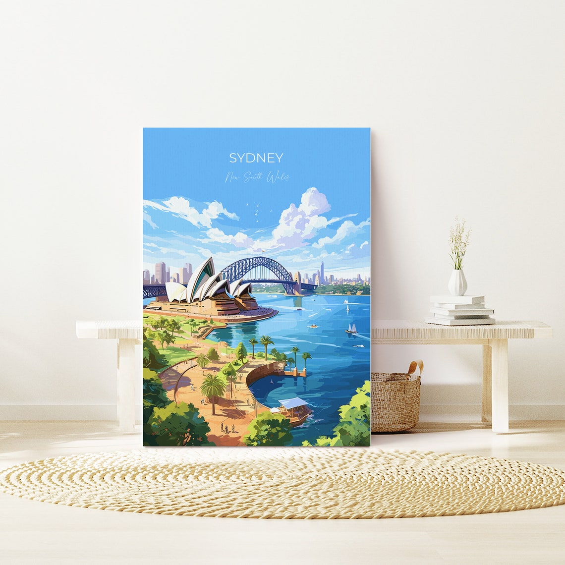 Sydney Travel Poster Wall Art Travel Print Of Sydney New South Wales Art Australia Art Lovers Gift Sydney Travel Art Gift - Image 2