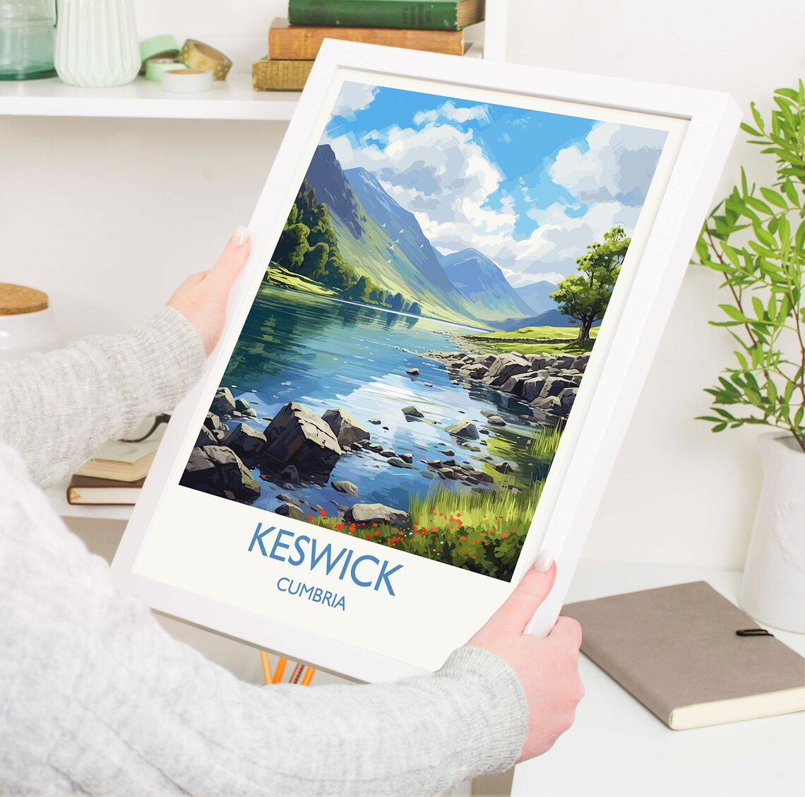 Keswick Travel Poster, Cumbria England Art Print - Image 5