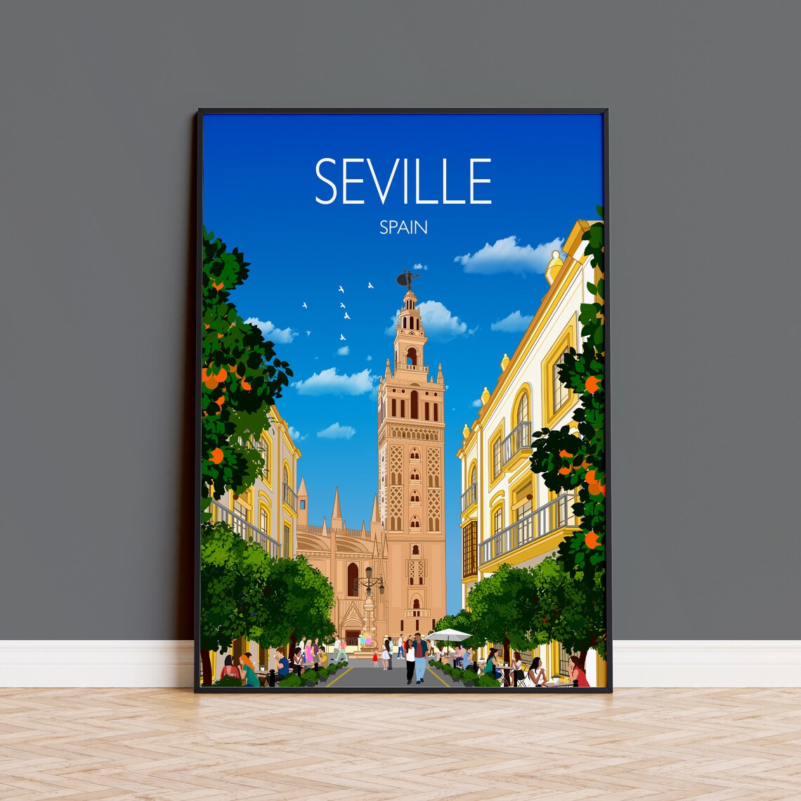 Seville Travel Poster, Spain Travel Poster Art Print