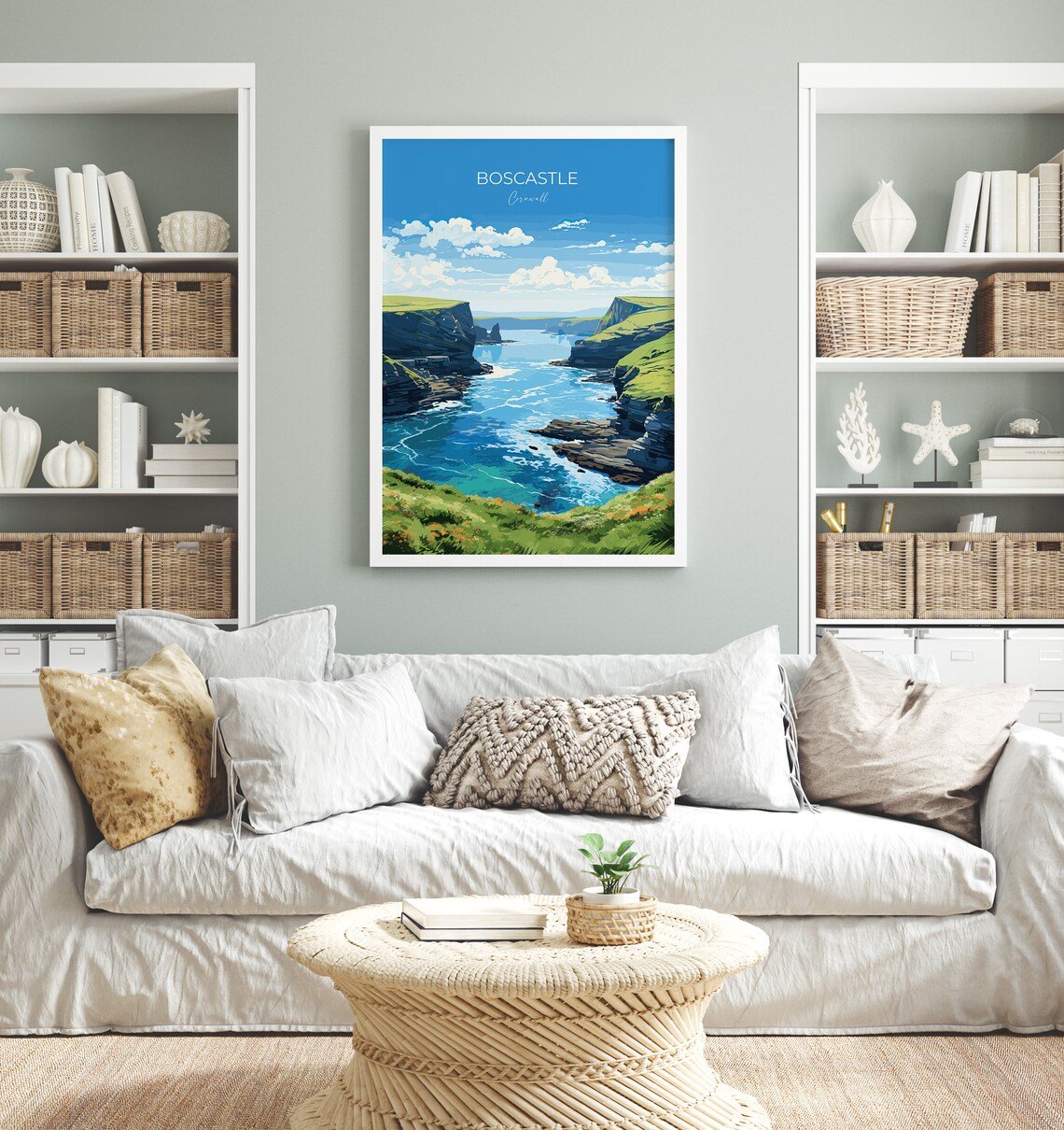 Boscastle Travel Poster, Cornwall England Art Print - Image 4