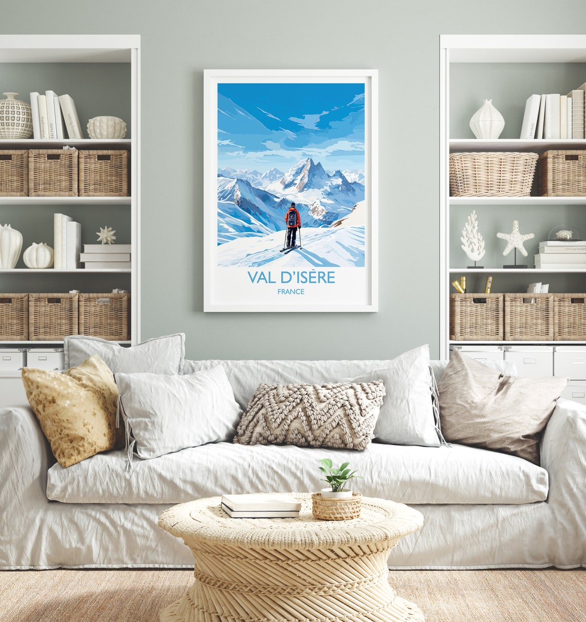 Val Disere Wall Art Travel Poster Travel Print Of Val Disere Ski Poster Val Disere Art Gift French Ski Art Lover Travel Gift - Image 4