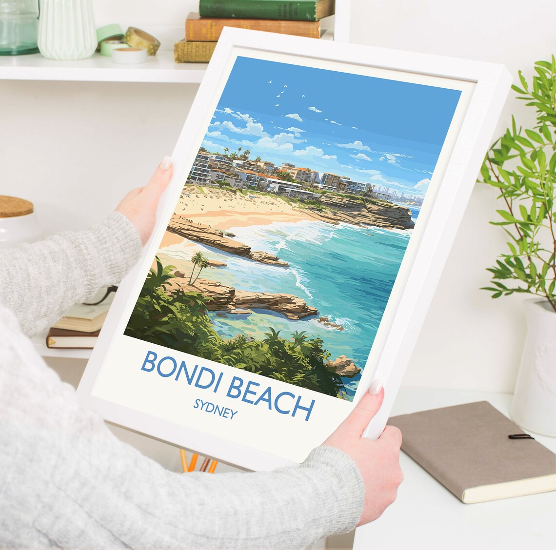 Bondi Beach Vintage Travel Poster, Sydney Australia - Image 5