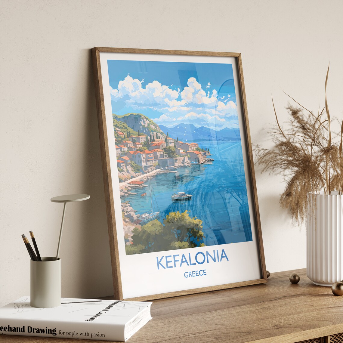 Kefalonia Travel Poster, Greece Wall Art Print - Image 3