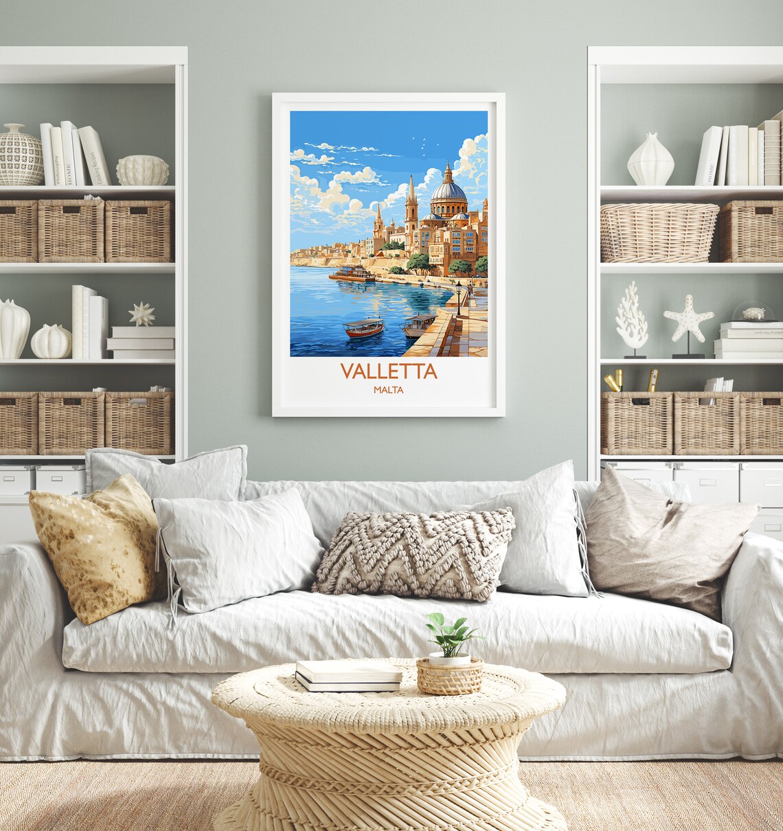 Valletta Travel Poster Malta Art Lovers Gift - Image 4