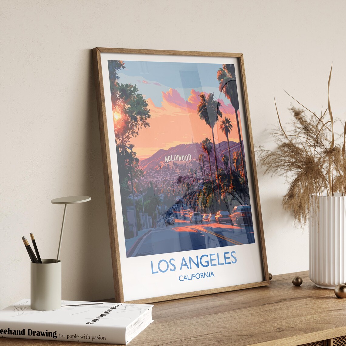Los Angeles Travel Poster, California Wall Art Print - Image 2