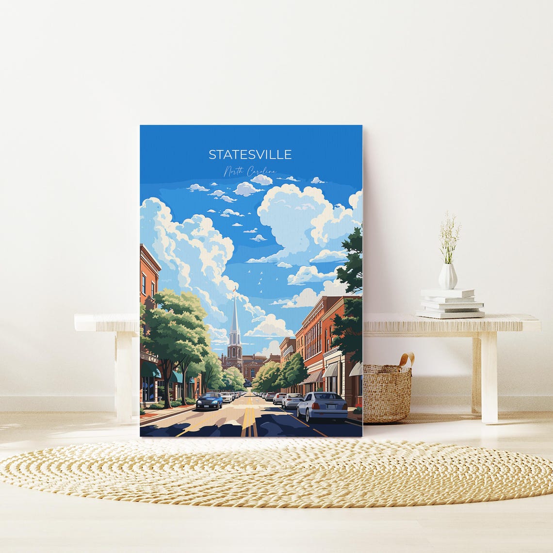 Statesville Travel Poster Wall Art Travel Print Of Statesville Statesville Art Lovers Gift North Carolina Usa Art Gift - Image 2