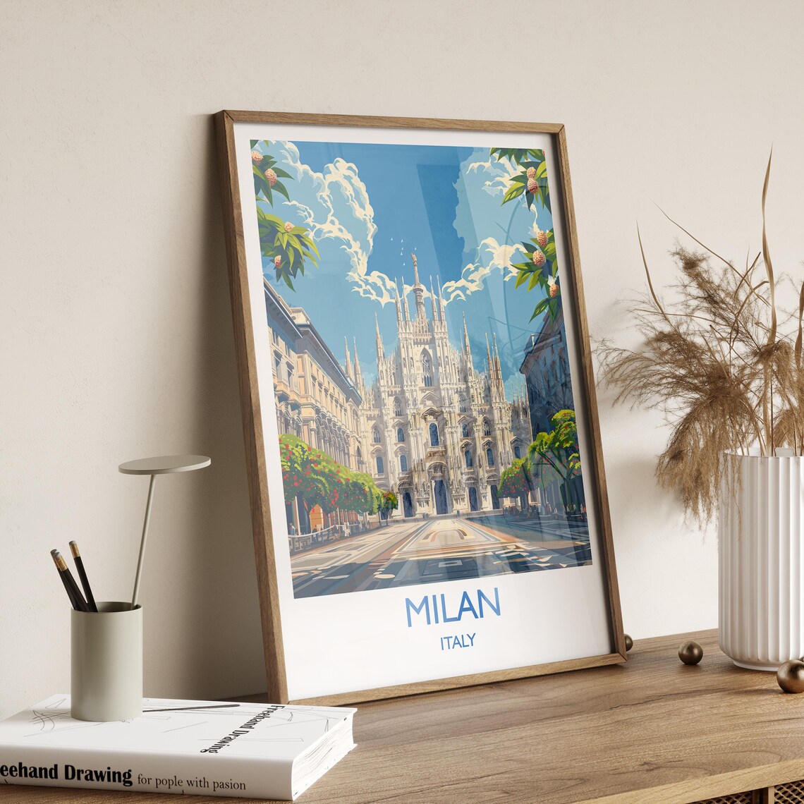 Milan Travel Poster, Italian City Art Print - Image 2