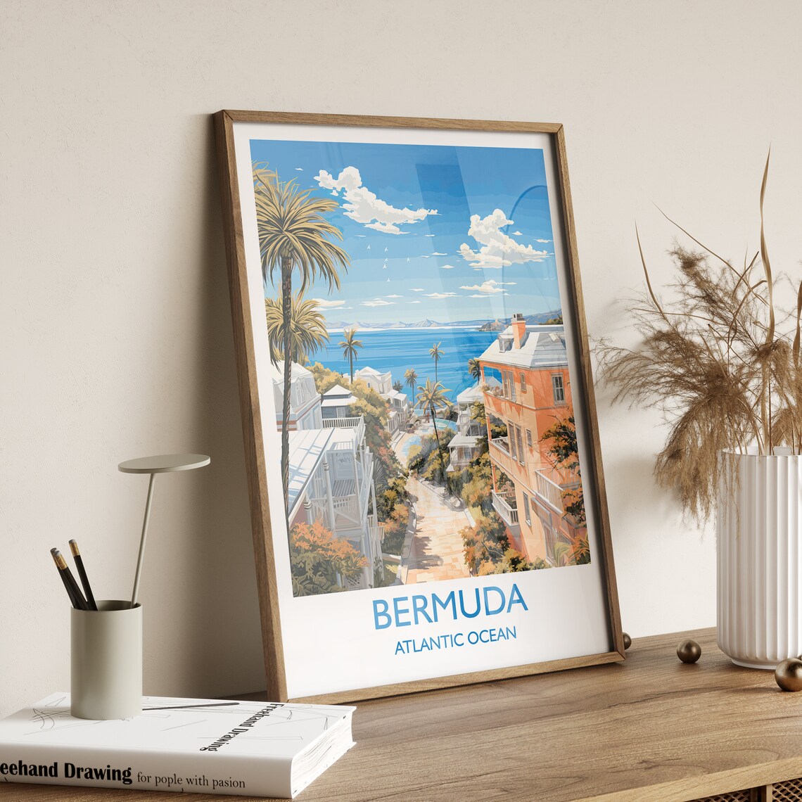 Bermuda Travel Poster, Atlantic Ocean Wall Art Print - Image 3