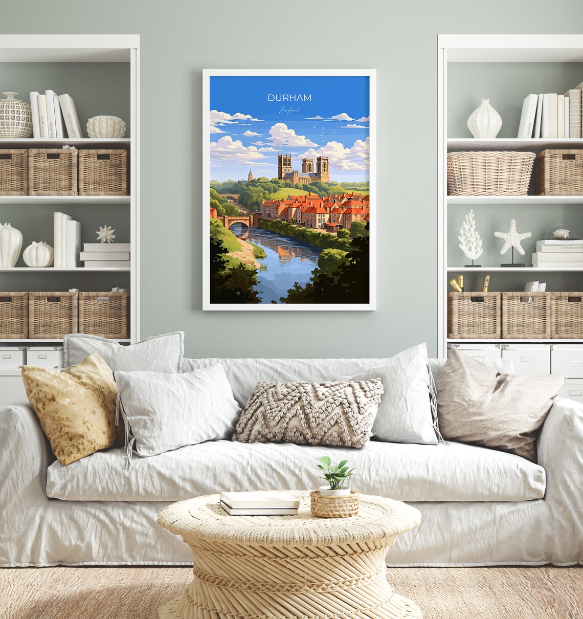Durham Travel Poster, County Durham England - Image 4