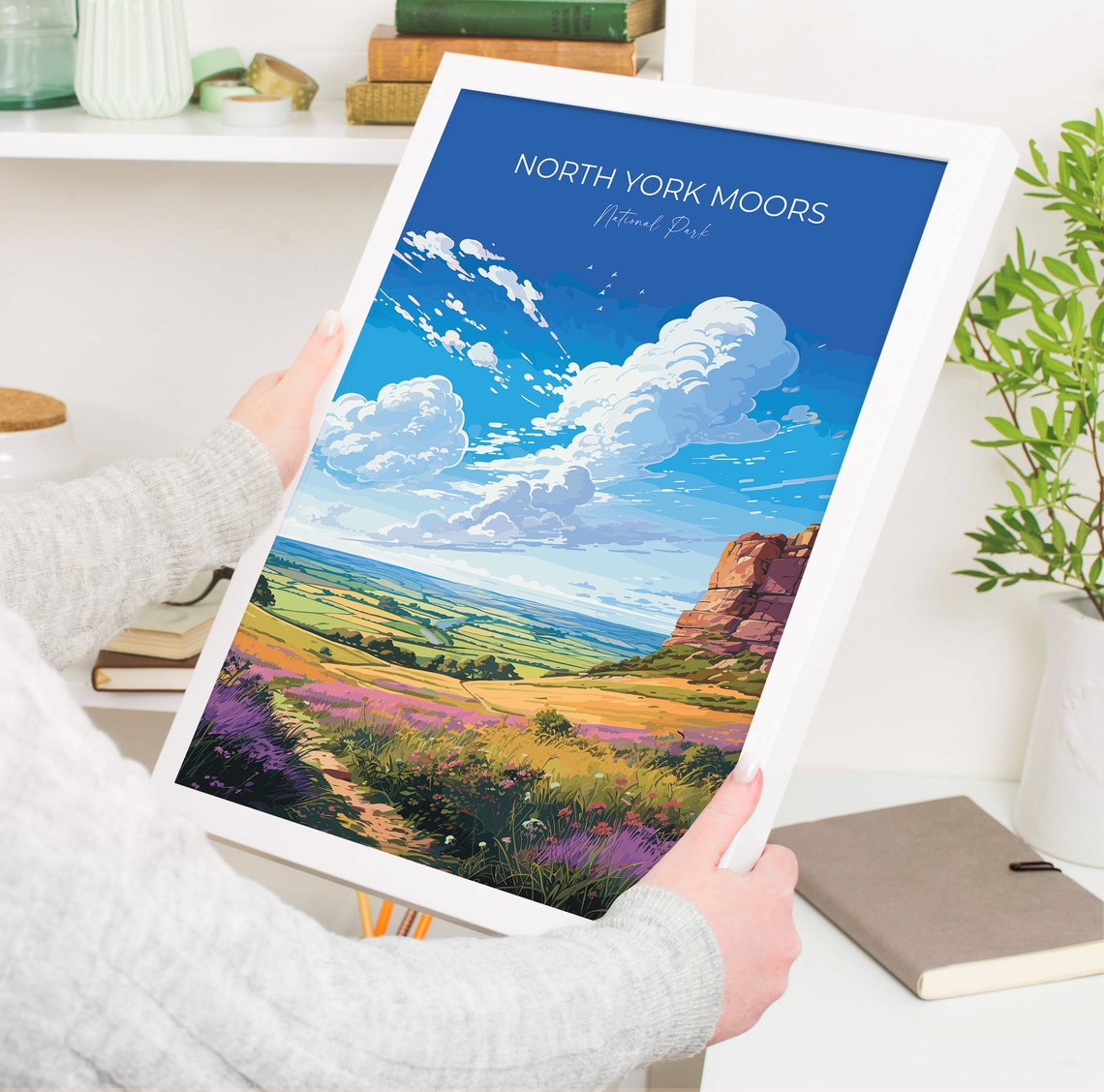North York Moors Travel Print Wall Art Travel Poster Of North Yorkshire Moors England North York Moors Art Lovers Gift Travel Art Gift - Image 5
