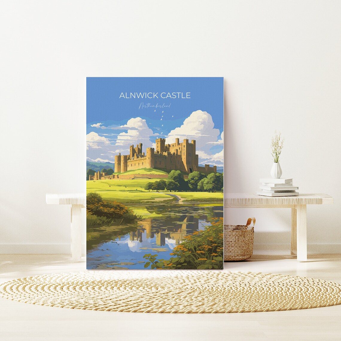 Alnwick Castle Travel Poster, England Landmark - Image 4