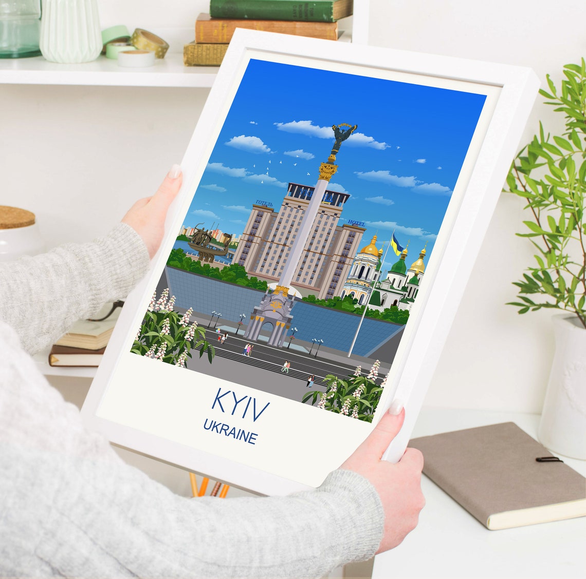 Travel Poster Of Kyiv Travel Print Of Kyiv Kyiv Poster Ukraine Ukraine Poster Travel Gift Kyiv Gift - Image 5