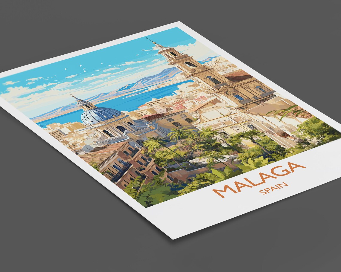 Malaga Travel Poster, Spain Travel Art Print - Image 2