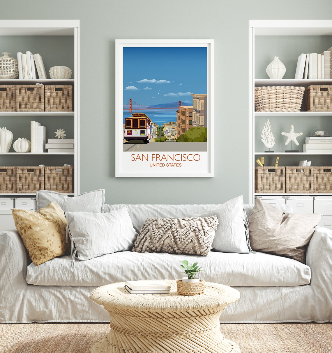 San Francisco Travel Poster, USA Travel Art Print - Image 2