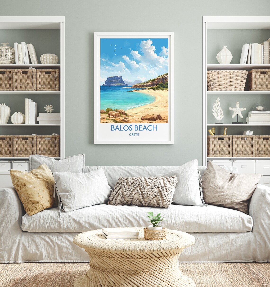 Balos Beach Crete Greece Turquoise Lagoon Sand Paradise Art Poster - Image 4