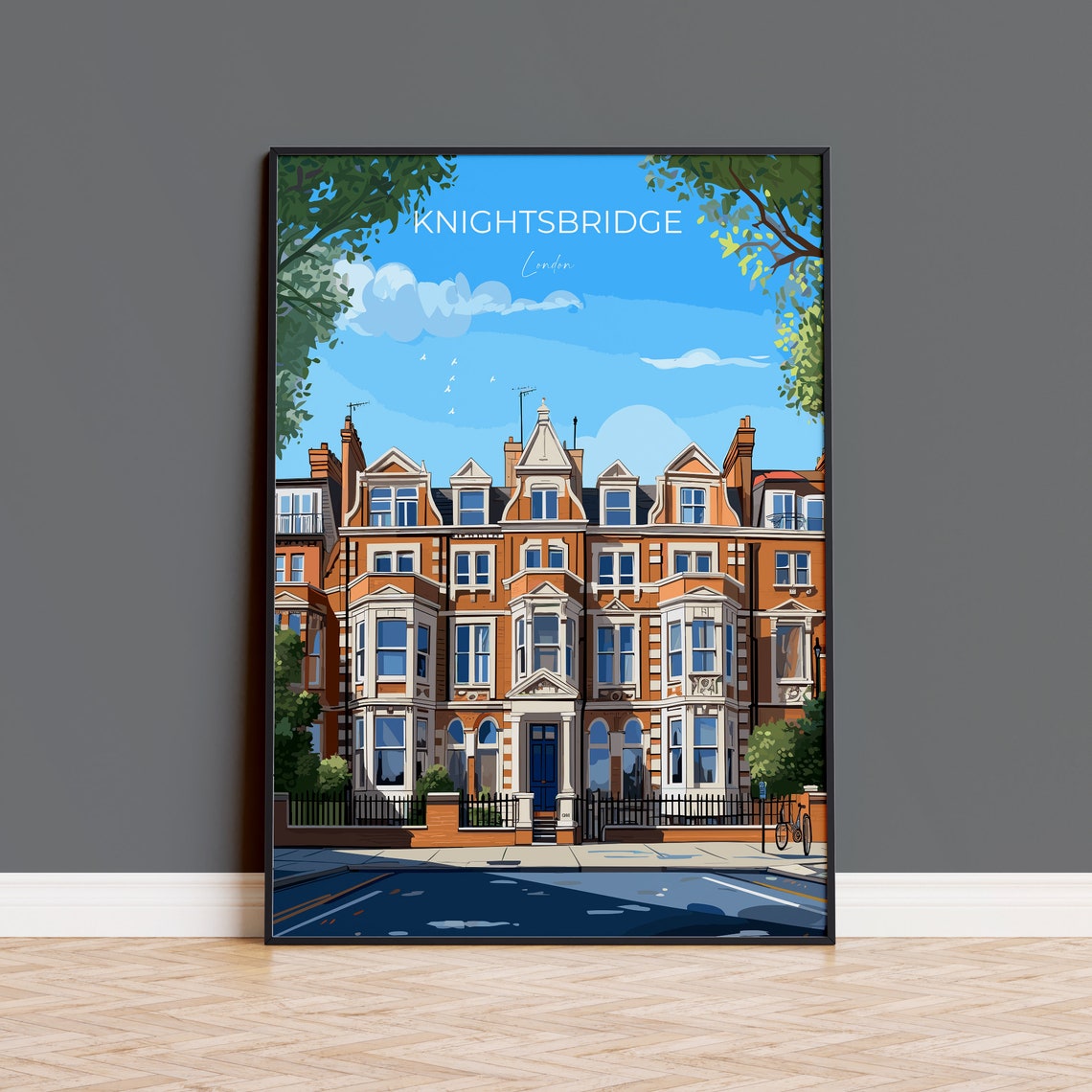 Knightsbridge Travel Poster Wall Art Travel Print Of Knightsbridge London Poster Knightsbridge Gift Art London Art Lovers Uk Travel Gift