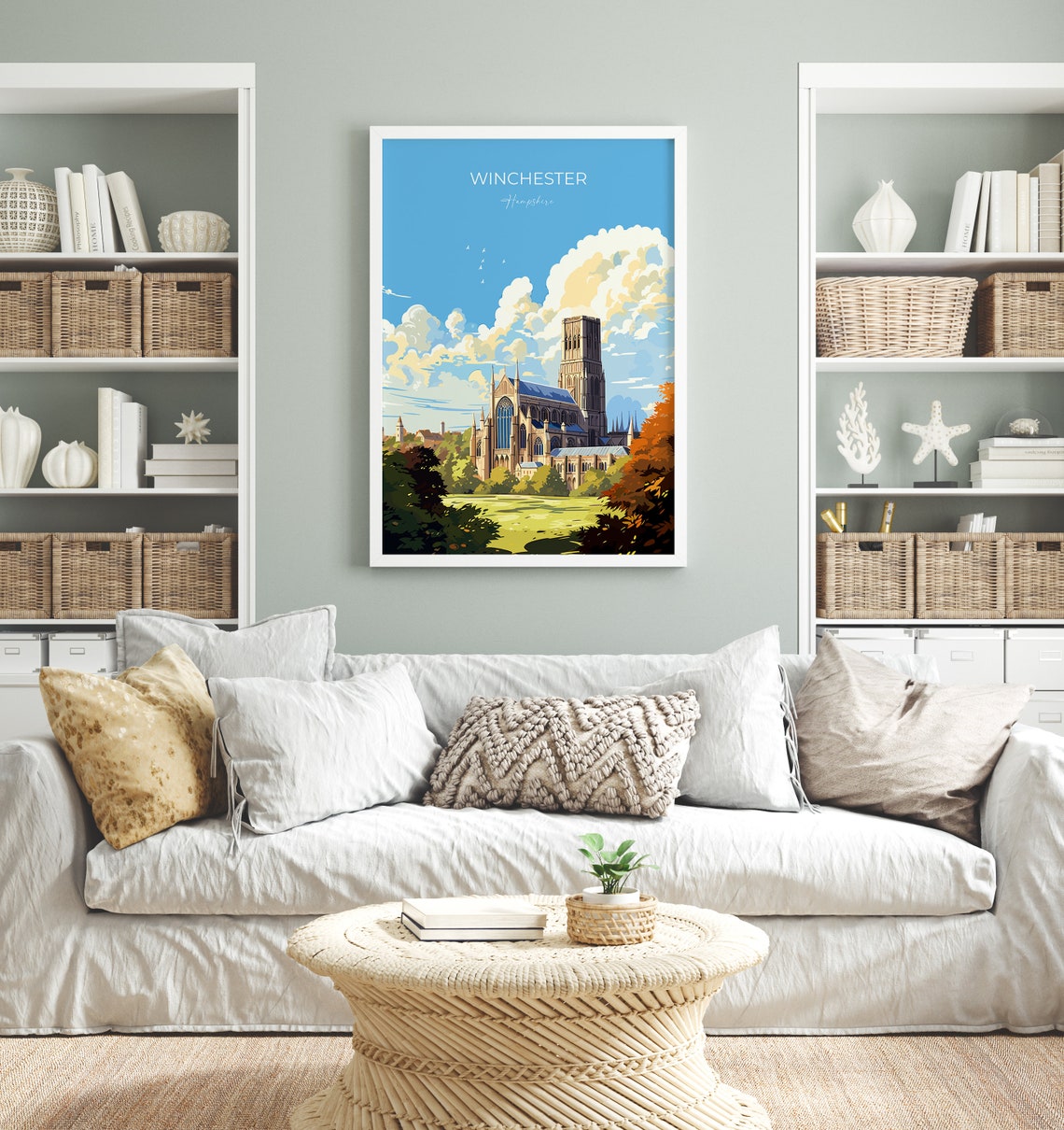Winchester Travel Poster Wall Art Travel Print Of Winchester England Hampshire Art Lovers Gift English Countryside - Image 4