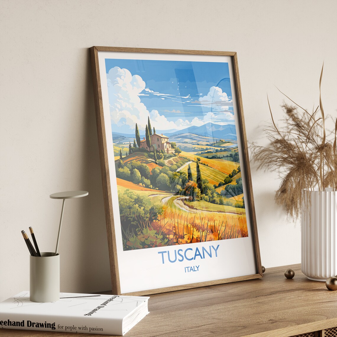 Tuscany Travel Poster, Italy Art Print for Walls - Image 2